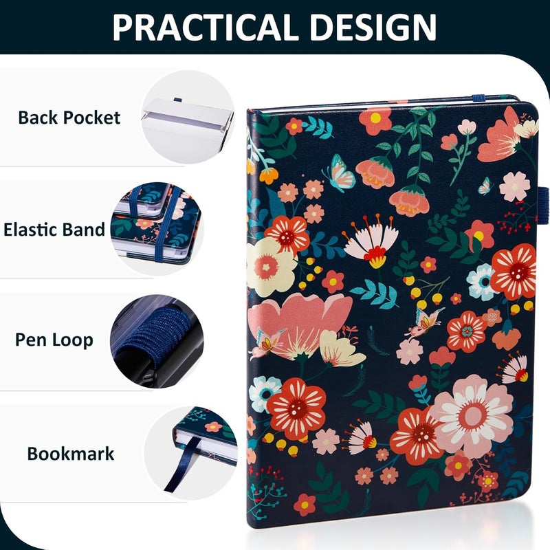 COMKISO Store Password Book with Individual Alphabetical Tabs Laminated, Large Print Password Keeper Book for Seniors, A5 Hardcover Internet Password Log Book to Record Website Login Details - Floral - Image 5